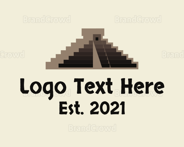 Mexico Mayan Pyramid Logo