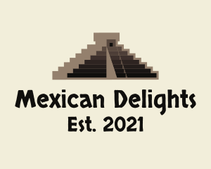 Mexico Mayan Pyramid logo design