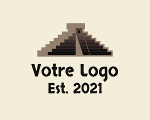 Civilization - Mexico Mayan Pyramid logo design