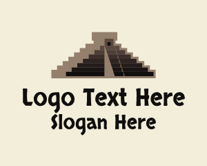 Mexico Mayan Pyramid Logo