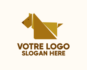 Origami Paper Dog  Logo