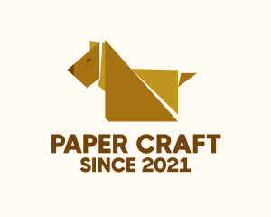 Origami Paper Dog  logo design