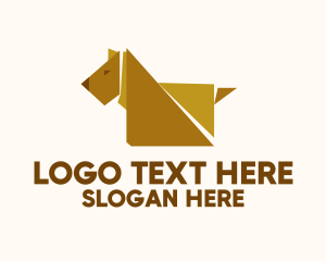Origami Paper Dog  Logo