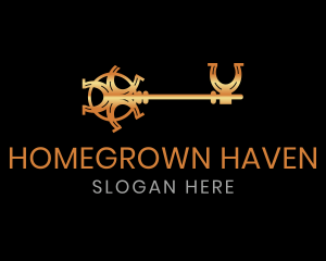 Key - Golden Elegant Key logo design