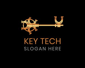 Key - Golden Elegant Key logo design