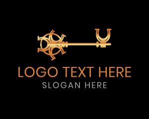Golden Elegant Key Logo
