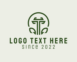 Concrete - Leaf Pillar Insurance logo design