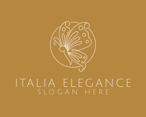 Ornate Elegant Butterfly logo design