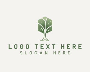 Environment - Natural Hexagon Tree logo design