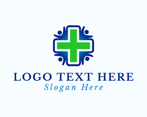 Medical-mission - Human Healthcare Cross logo design