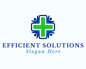 Human Healthcare Cross logo design