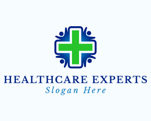 Human Healthcare Cross logo design