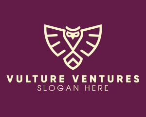 Vulture - Modern Fierce Owl Wings logo design