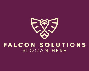 Modern Owl Wings logo design