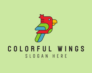 Parrot - Geometric Parrot Bird logo design