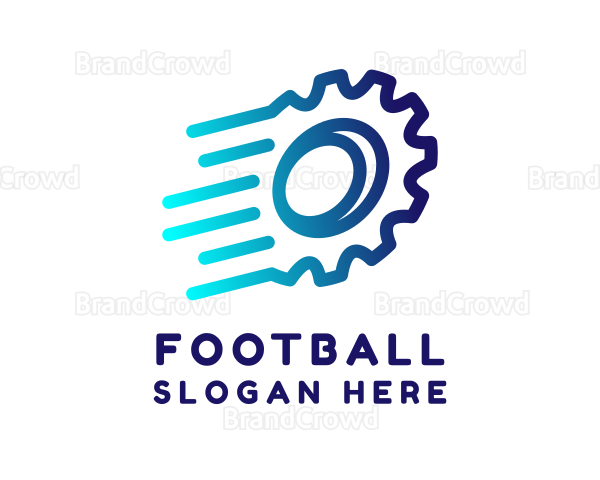 Fast Blue Cogwheel Logo