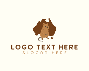 Quokka Australia Animal logo design