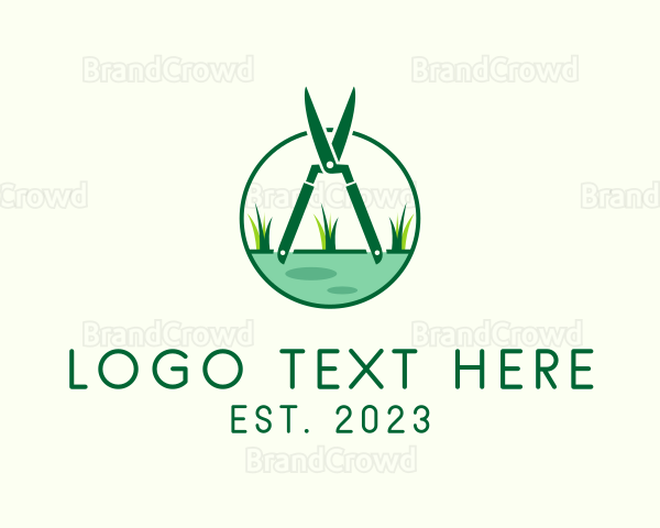 Grass Cutter Lawn Logo