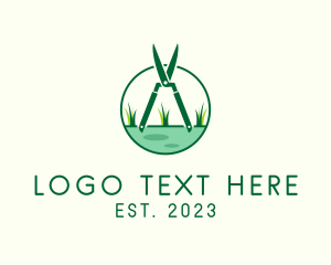 Worker - Grass Cutter Lawn logo design