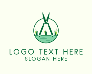 Grass Cutter Lawn Logo