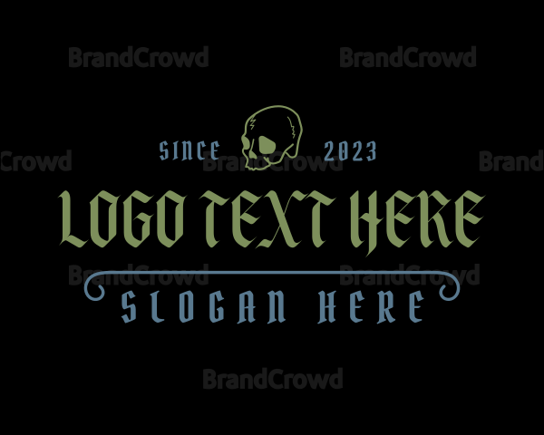 Medieval Dark Skull Logo