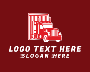 Transportation - Red Truck Logistics logo design
