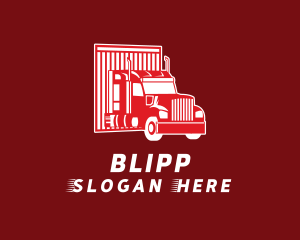 Trailer - Red Truck Logistics logo design