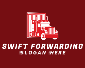 Red Truck Logistics logo design