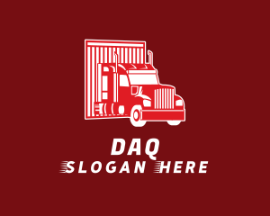 Trailer - Red Truck Logistics logo design