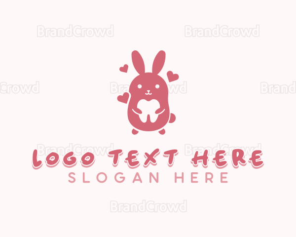 Dental Tooth Bunny Logo