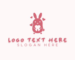 Pediatric - Dental Tooth Bunny logo design