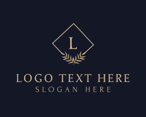 Leaf Wreath Boutique logo design