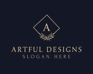 Leaf Wreath Boutique logo design