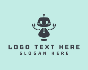 Droid - Cute Robot Technology logo design