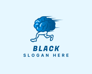 Running - Creative Running Brain logo design