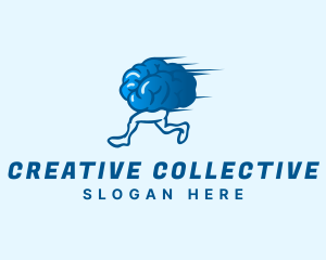 Creative Running Brain logo design