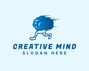 Creative Running Brain logo design