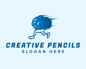 Creative Running Brain logo design