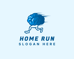 Creative Running Brain logo design