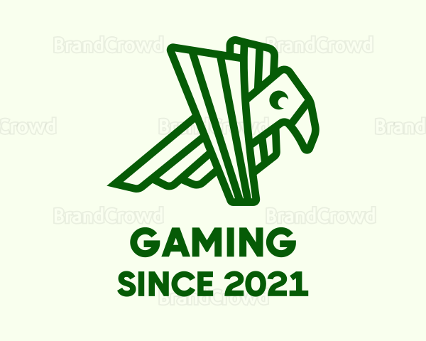 Green Minimalist Bird Logo