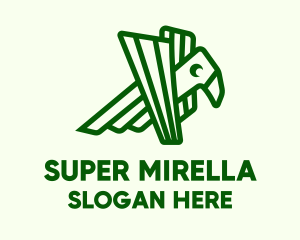 Green Minimalist Bird  Logo