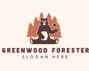 Forest Honey Bear logo design