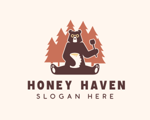 Forest Honey Bear logo design