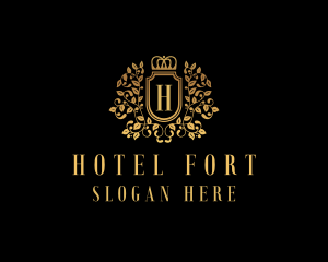 Crown Shield Hotel logo design