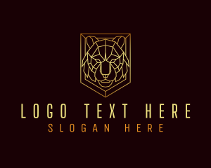 Cougar - Elegant Tiger Head logo design