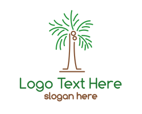 Tree - Coconut Tree logo design