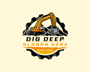 Excavator Digging Excavation logo design