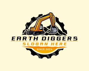 Digging - Excavator Digging Excavation logo design