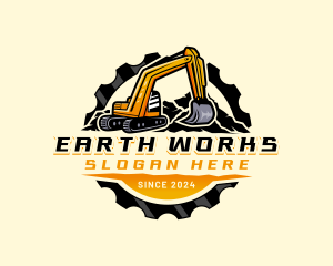 Excavation - Excavator Digging Excavation logo design