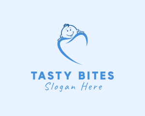 Blue Tooth - Baby Pediatric Dentistry logo design